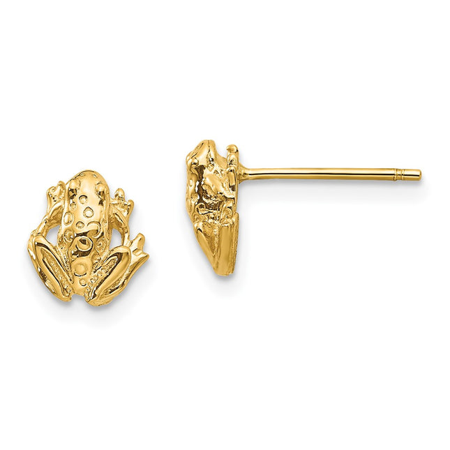 14K gold earrings, alternate view