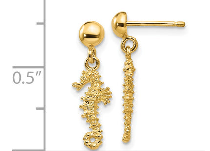 14k Yellow Gold Earrings Style TC607 - Classique Jewelry Inc.