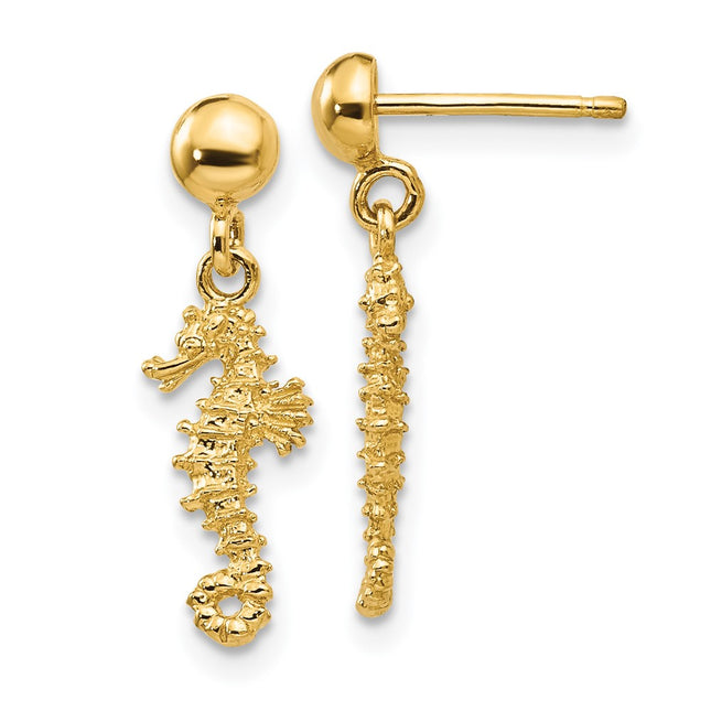 14k Yellow Gold Earrings Style TC607 - Classique Jewelry Inc.