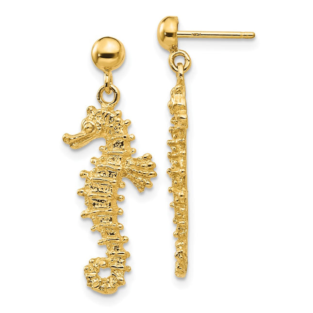 14k Yellow Gold Earrings Style TC608 - Classique Jewelry Inc.