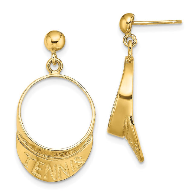 14k Yellow Gold Earrings Style TC616 - Classique Jewelry Inc.