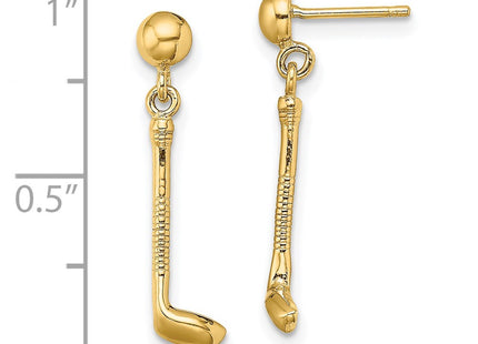 14k Yellow Gold Earrings Style TC617 - Classique Jewelry Inc.