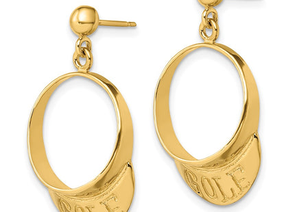 14k Yellow Gold Earrings Style TC618 - Classique Jewelry Inc.