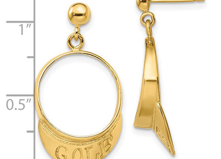 14k Yellow Gold Earrings Style TC618 - Classique Jewelry Inc.