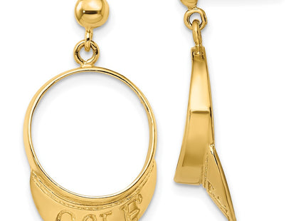 14k Yellow Gold Earrings Style TC618 - Classique Jewelry Inc.