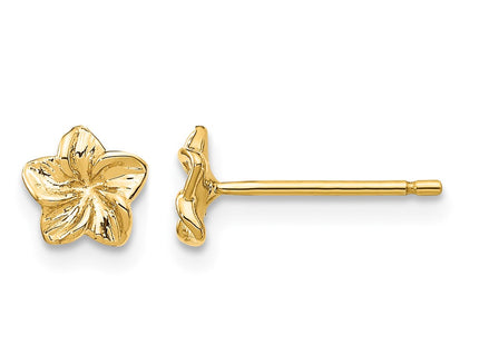14K gold flower earrings