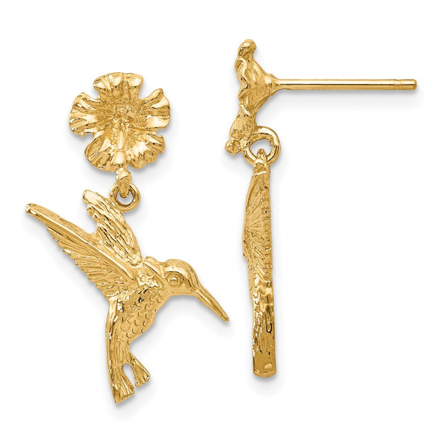 14k Yellow Gold Earrings Style TC624 - Classique Jewelry Inc.