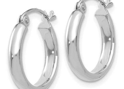 14k White Gold Polished Hoop Earring (Style TC648)