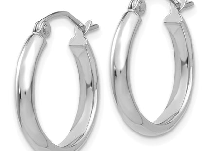 14k White Gold Polished Hoop Earring (Style TC649)
