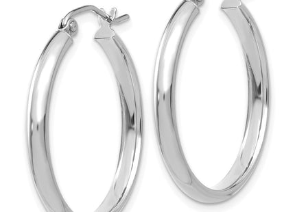 14k White Gold Polished Hoop Earring (Style TC650)