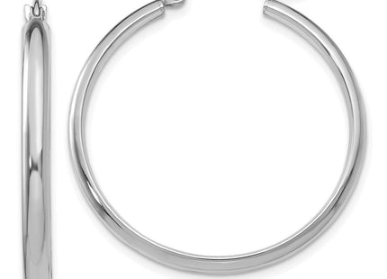 14k White Gold Polished Hoop Earring (Style TC651)