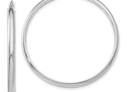 14k White Gold Polished Hoop Earring (Style TC652)