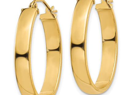 14k Lightweight Oval Hoop Earrings (Style TC657)