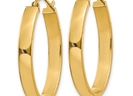 14K gold oval hoop earrings, alternate view