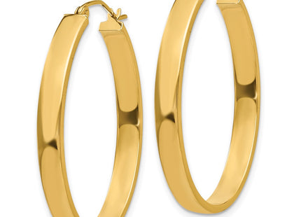 14K gold oval hoop earrings, alternate view