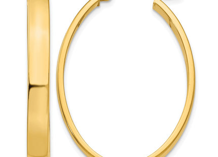 14K gold oval hoop earrings