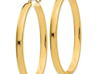 14K gold oval hoop earrings, alternate view