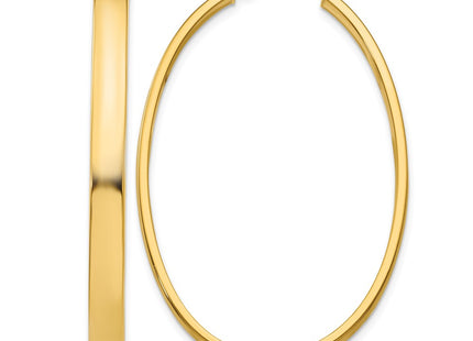 14K gold oval hoop earrings