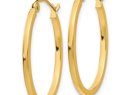 14K gold hoop earrings, alternate view