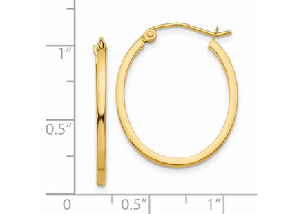 14K gold hoop earrings, further view