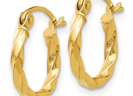 14k Twist Polished Hoop Earring (Style TC667)