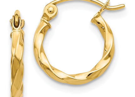 14k Twist Polished Hoop Earring (Style TC667)