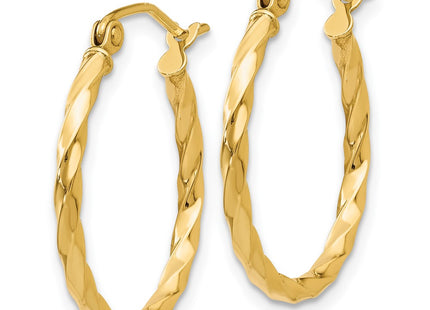 14K gold hoop earrings, alternate view