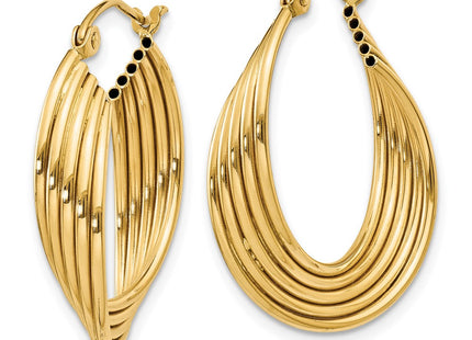 14k Yellow Gold Earrings Style TC703 - Classique Jewelry Inc.