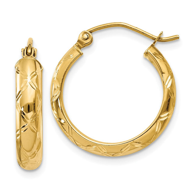 14k Yellow Gold Earrings Style TC711 - Classique Jewelry Inc.