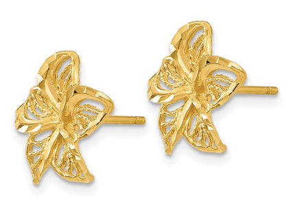 14k Yellow Gold Earrings Style TC731 - Classique Jewelry Inc.