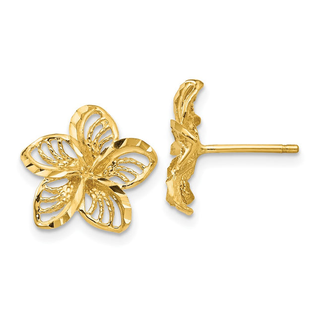 14k Yellow Gold Earrings Style TC731 - Classique Jewelry Inc.