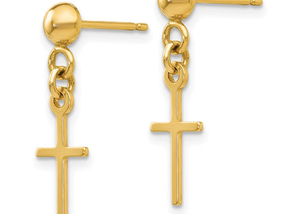 14k Yellow Gold Earrings Style TC741 - Classique Jewelry Inc.