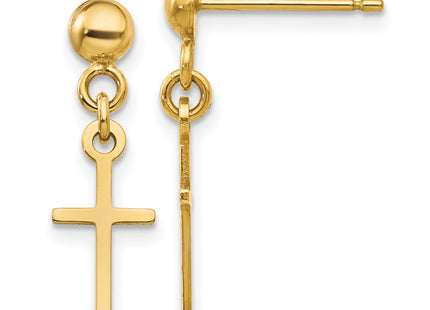 14k Yellow Gold Earrings Style TC741 - Classique Jewelry Inc.