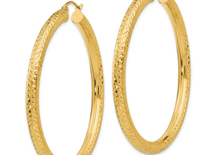 14K gold hoop earrings, alternate view