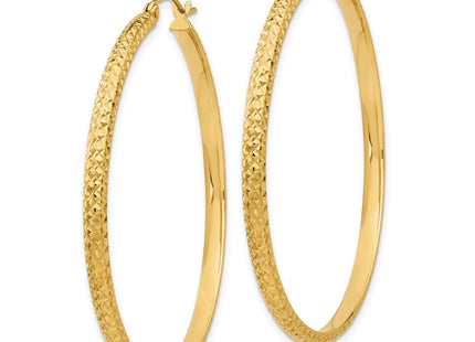 14K gold hoop earrings, alternate view