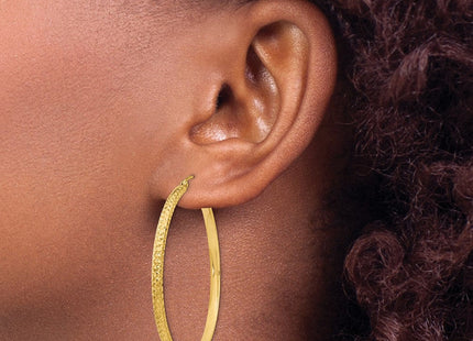 14K gold hoop earrings, another view