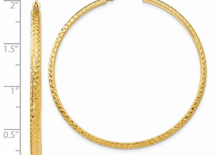 14K gold hoop earrings, further view