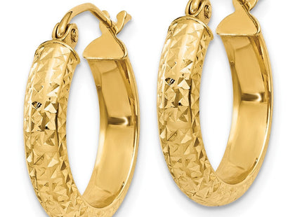 14K white gold hoop earrings, alternate view