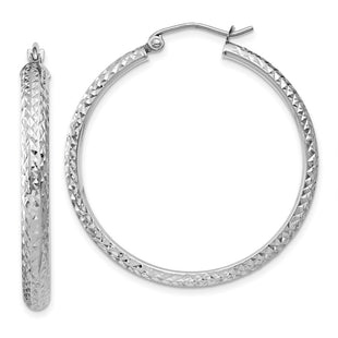 14k White Gold Earrings Style TC813 - Classique Jewelry Inc.