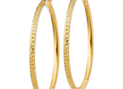 14K gold hoop earrings, alternate view