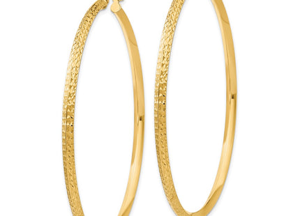 14K gold hoop earrings, alternate view