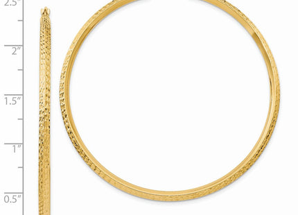 14K gold hoop earrings, further view