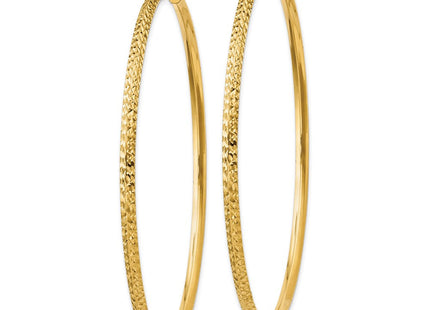 14K white gold hoop earrings, alternate view