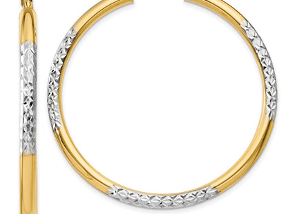 14k Yellow & Rhodium Earrings Style TC832 - Classique Jewelry Inc.