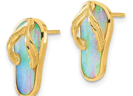 14k Yellow Gold Earrings Style TC985 - Classique Jewelry Inc.