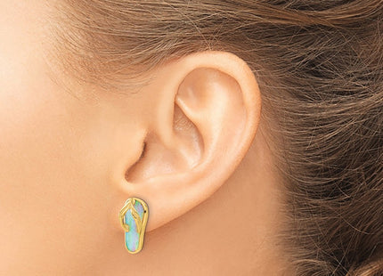 14k Yellow Gold Earrings Style TC985 - Classique Jewelry Inc.