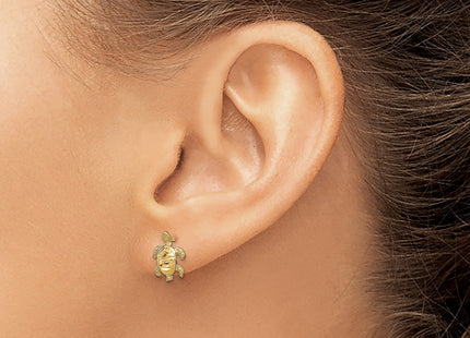 14K gold earrings, another view