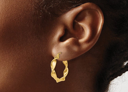 14k Twisted Hoop Earrings (Style TE216)