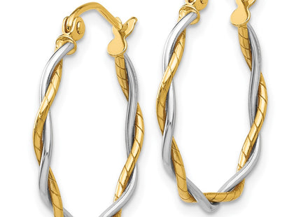 14k Two-tone Earrings Style TE229 - Classique Jewelry Inc.