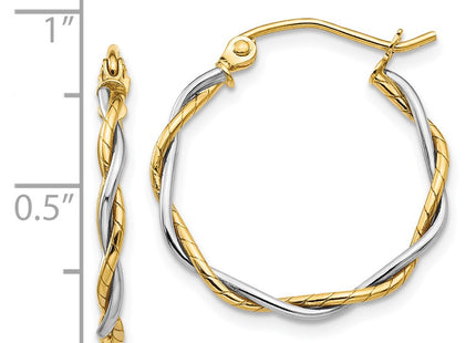 14k Two-tone Earrings Style TE229 - Classique Jewelry Inc.